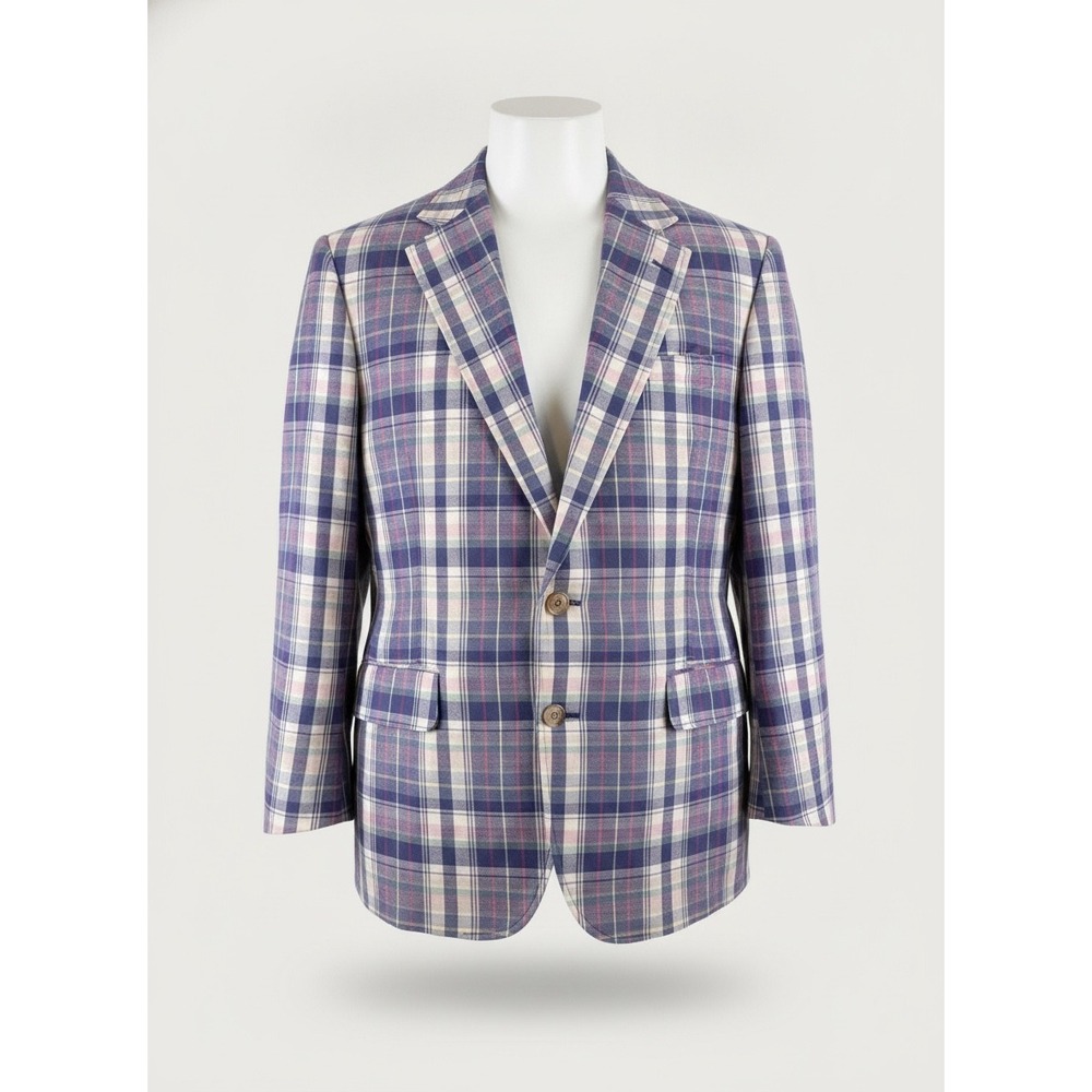 Corbin Ltd Plaid Blazer Mens Blue Pink Check Sport Coat The Fell Company USA